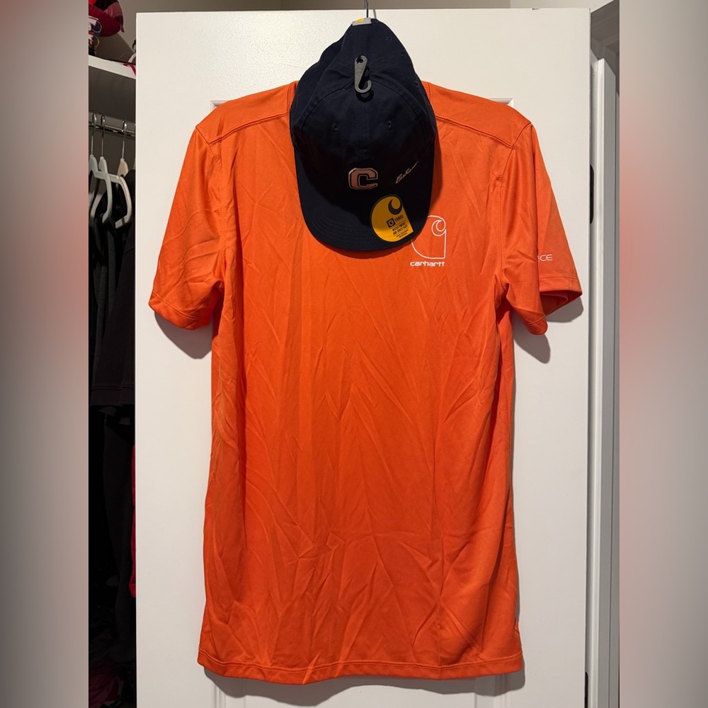 Carhartt Men's T-shirt AND Carhartt hat.  Both new with tags